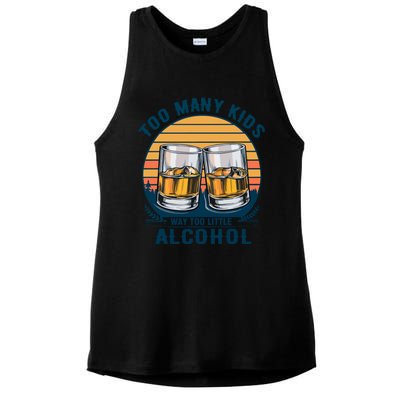 Too Many Children And Way Too Little Alcohol Ladies PosiCharge Tri-Blend Wicking Tank