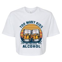 Too Many Children And Way Too Little Alcohol Bella+Canvas Jersey Crop Tee