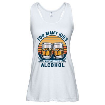 Too Many Children And Way Too Little Alcohol Ladies Essential Flowy Tank