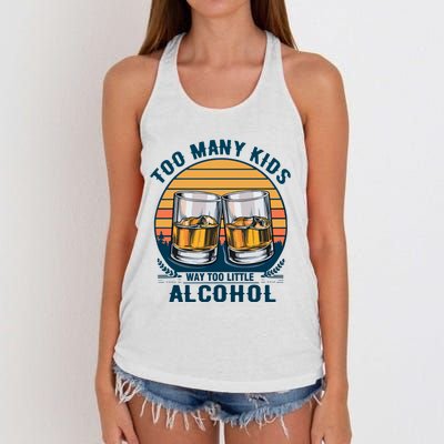 Too Many Children And Way Too Little Alcohol Women's Knotted Racerback Tank