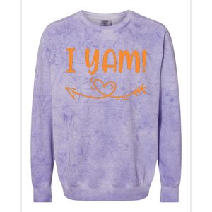 Thanksgiving Matching Couple SheS My Sweet Potato I Yam Set Colorblast Crewneck Sweatshirt