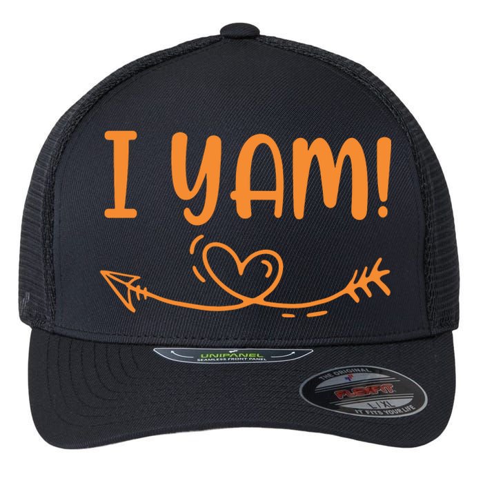 Thanksgiving Matching Couple SheS My Sweet Potato I Yam Set Flexfit Unipanel Trucker Cap