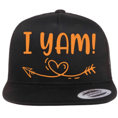 Thanksgiving Matching Couple SheS My Sweet Potato I Yam Set Flat Bill Trucker Hat