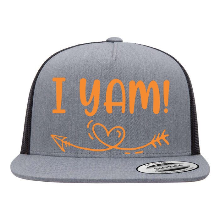 Thanksgiving Matching Couple SheS My Sweet Potato I Yam Set Flat Bill Trucker Hat