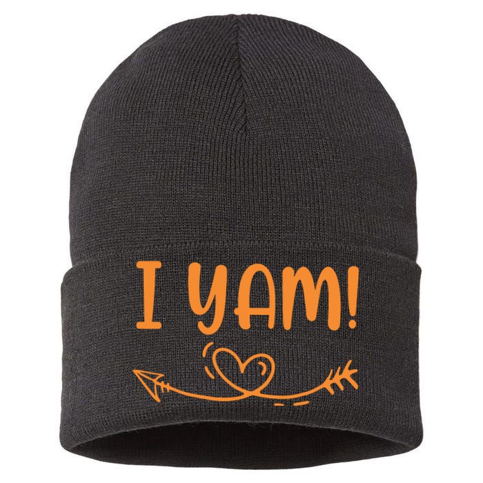 Thanksgiving Matching Couple SheS My Sweet Potato I Yam Set Sustainable Knit Beanie