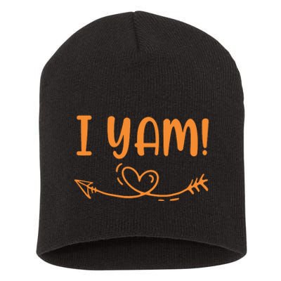 Thanksgiving Matching Couple SheS My Sweet Potato I Yam Set Short Acrylic Beanie