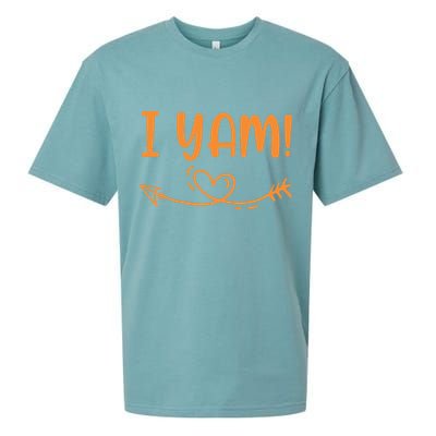 Thanksgiving Matching Couple SheS My Sweet Potato I Yam Set Sueded Cloud Jersey T-Shirt