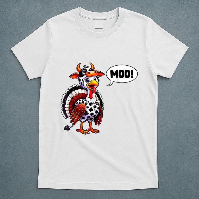 Turkey Moo Cow Funny Thanksgiving Shirts For Women T-Shirt