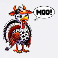 Turkey Moo Cow Funny Thanksgiving Shirts For Women T-Shirt
