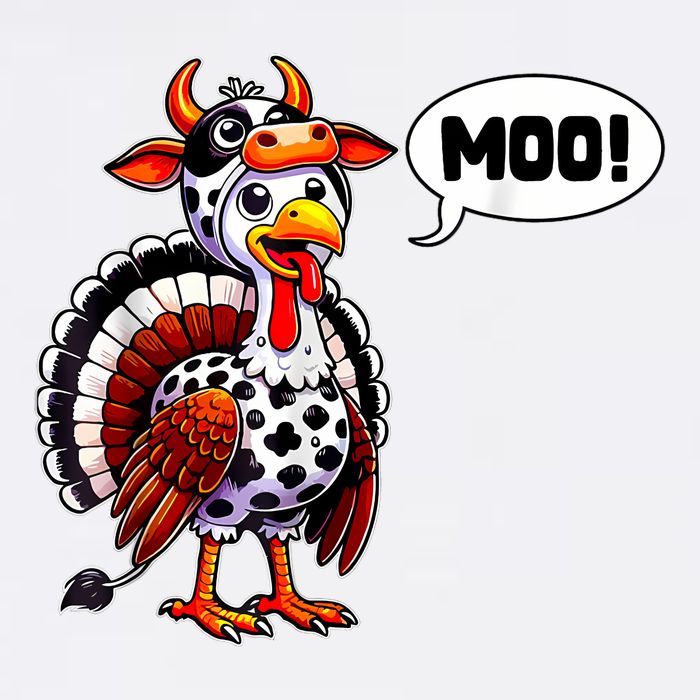 Turkey Moo Cow Funny Thanksgiving Shirts For Women T-Shirt