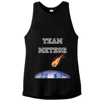 Team Meteor Crashing Into Planet Ladies PosiCharge Tri-Blend Wicking Tank
