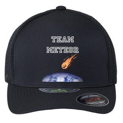 Team Meteor Crashing Into Planet Flexfit Unipanel Trucker Cap