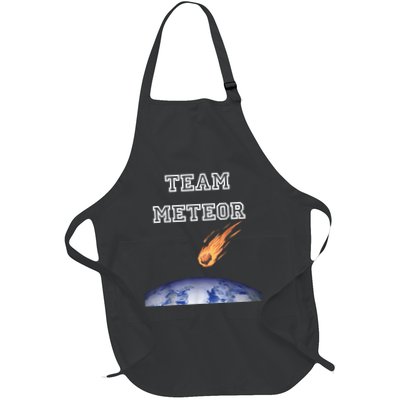 Team Meteor Crashing Into Planet Full-Length Apron With Pockets