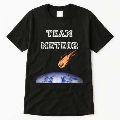 Team Meteor Crashing Into Planet Tall T-Shirt