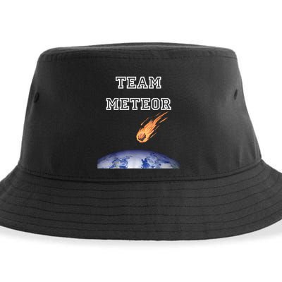 Team Meteor Crashing Into Planet Sustainable Bucket Hat