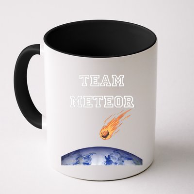 Team Meteor Crashing Into Planet Mug