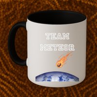 Team Meteor Crashing Into Planet Mug