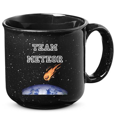 Team Meteor Crashing Into Planet 15oz Campfire Ceramic Mug