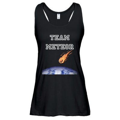 Team Meteor Crashing Into Planet Ladies Essential Flowy Tank