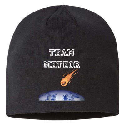 Team Meteor Crashing Into Planet Sustainable Beanie