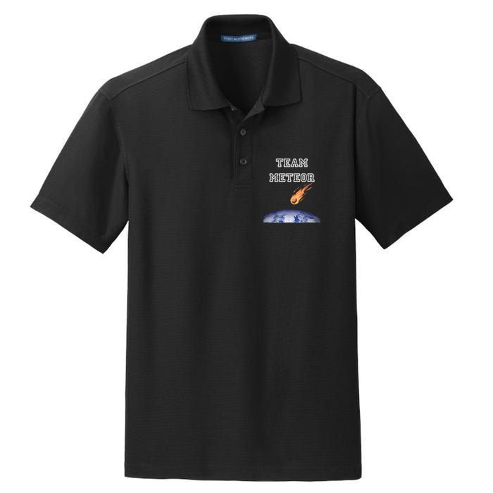 Team Meteor Crashing Into Planet Dry Zone Grid Polo