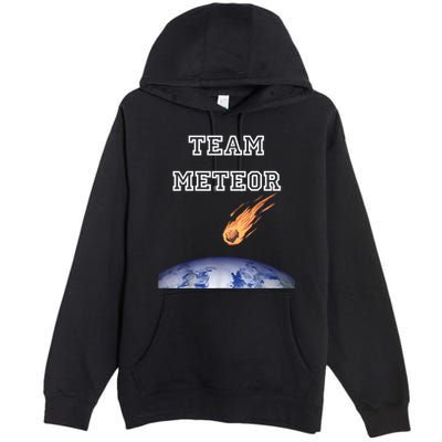 Team Meteor Crashing Into Planet Premium Pullover Hoodie