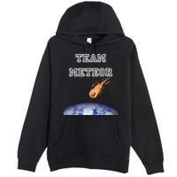 Team Meteor Crashing Into Planet Premium Pullover Hoodie