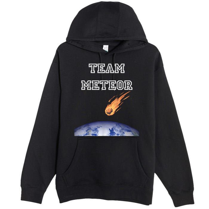 Team Meteor Crashing Into Planet Premium Pullover Hoodie