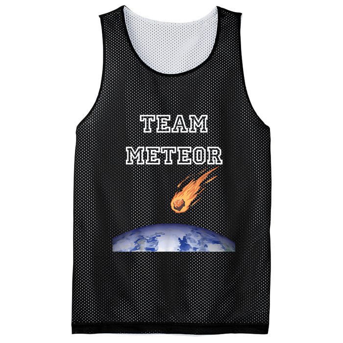 Team Meteor Crashing Into Planet Mesh Reversible Basketball Jersey Tank