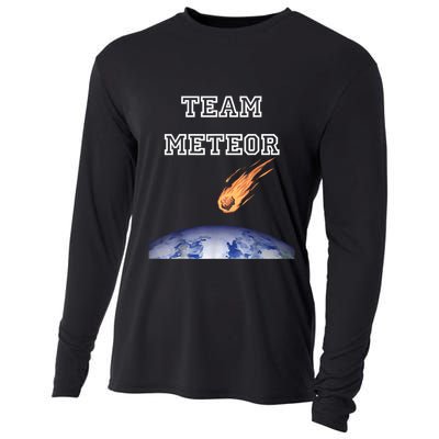 Team Meteor Crashing Into Planet Cooling Performance Long Sleeve Crew