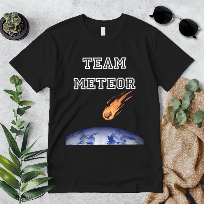 Team Meteor Crashing Into Planet Premium T-Shirt