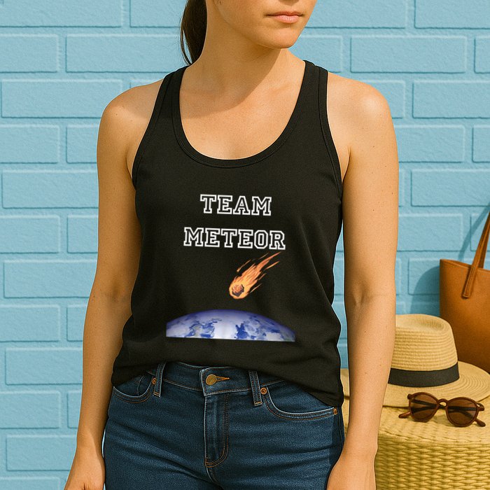 Team Meteor Crashing Into Planet Womens Tank Top