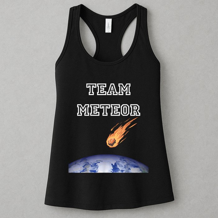 Team Meteor Crashing Into Planet Womens Tank Top