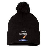 Team Meteor Crashing Into Planet Pom Pom 12in Knit Beanie