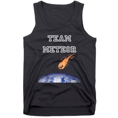Team Meteor Crashing Into Planet Tank Top