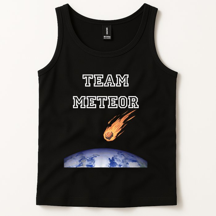 Team Meteor Crashing Into Planet Tank Top