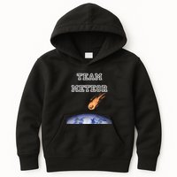 Team Meteor Crashing Into Planet Kids Hoodie