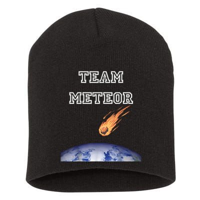 Team Meteor Crashing Into Planet Short Acrylic Beanie