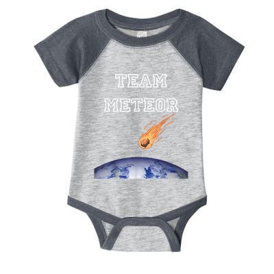 Team Meteor Crashing Into Planet Infant Baby Jersey Bodysuit