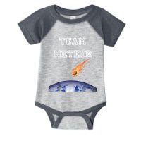 Team Meteor Crashing Into Planet Infant Baby Jersey Bodysuit