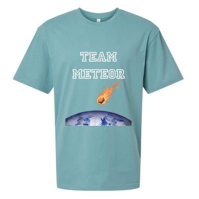 Team Meteor Crashing Into Planet Sueded Cloud Jersey T-Shirt
