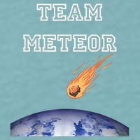 Team Meteor Crashing Into Planet Sueded Cloud Jersey T-Shirt