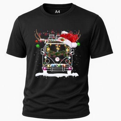Tu Merry Christmas Camping Rv Costume Reindeer Santa Hat Funny Gift Performance Shirt