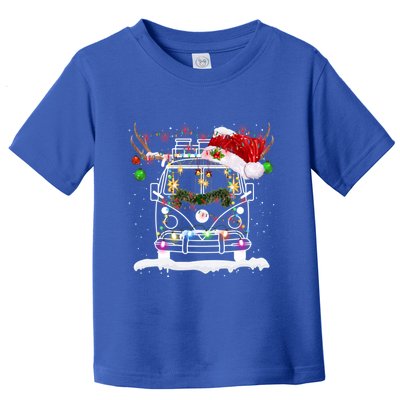 Tu Merry Christmas Camping Rv Costume Reindeer Santa Hat Funny Gift Toddler T-Shirt