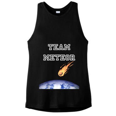 Team Meteor Crashing Into Planet Ladies PosiCharge Tri-Blend Wicking Tank