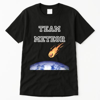 Team Meteor Crashing Into Planet Tall T-Shirt