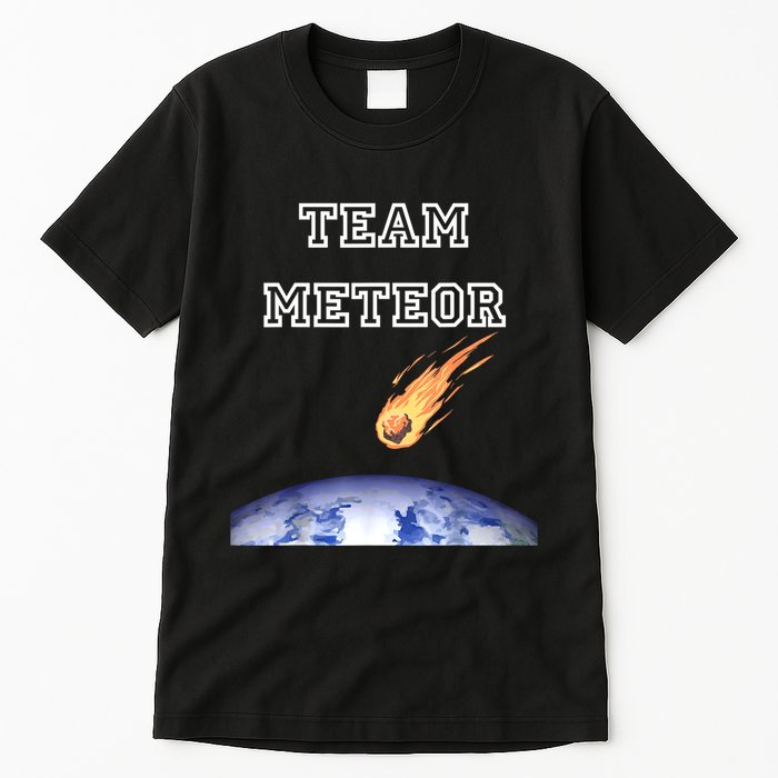 Team Meteor Crashing Into Planet Tall T-Shirt