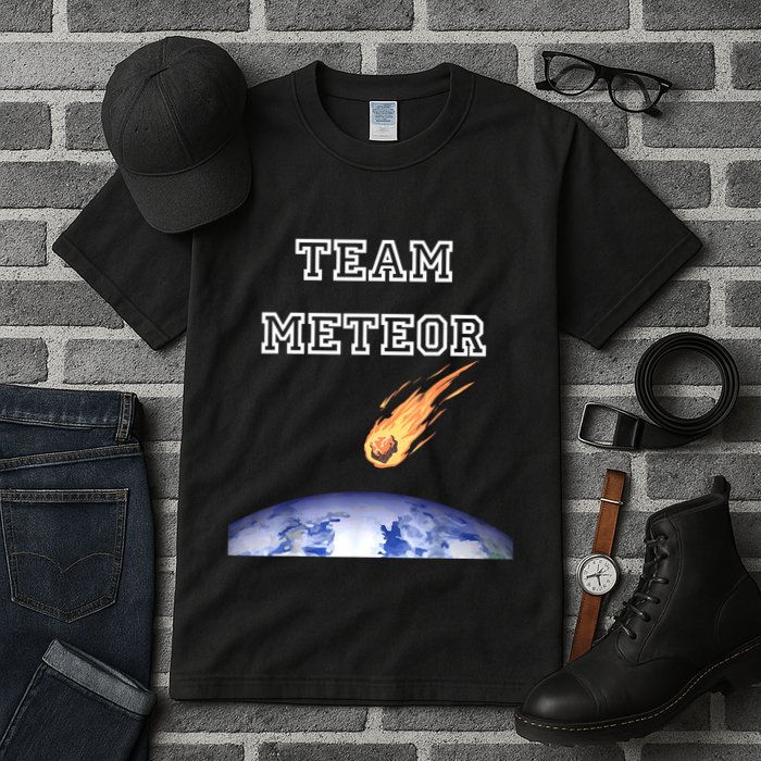 Team Meteor Crashing Into Planet Tall T-Shirt