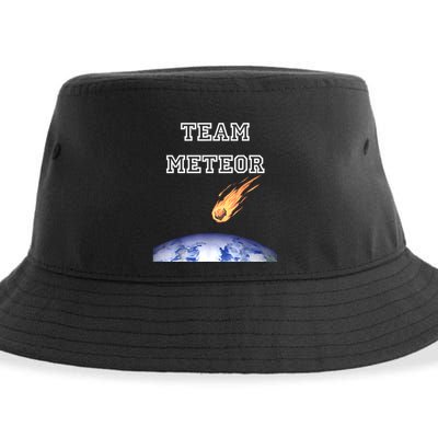 Team Meteor Crashing Into Planet Sustainable Bucket Hat