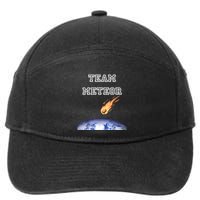 Team Meteor Crashing Into Planet 7-Panel Snapback Hat